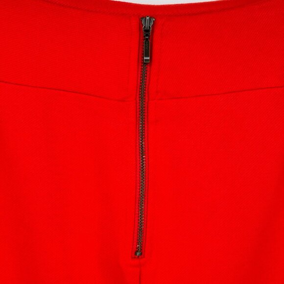 Cabi Womens red knee length pencil skirt size 10 back zipper closure pockets - Picture 8 of 10